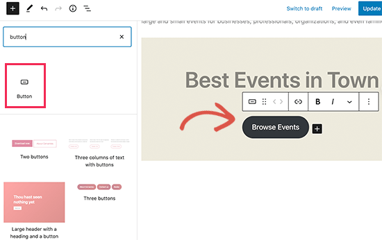Adding buttons in WordPress