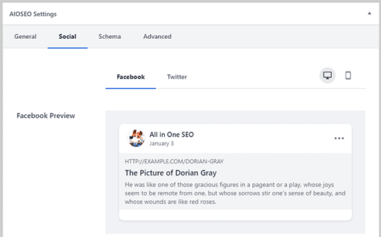 AIOSEO Facebook preview AIOSEO Facebook preview