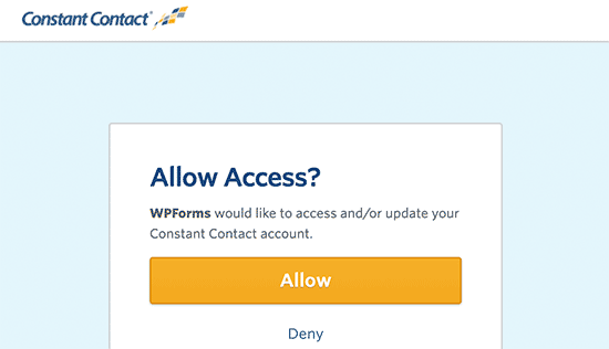 Allow access