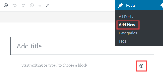 Creating a post and adding a block to it
