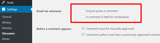 Disable Comment Notification Emails in WordPress