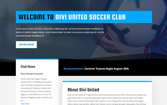 Divi country club theme