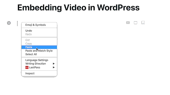 Embedding a YouTube video into your post