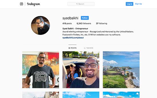An Instagram profile An Instagram profile