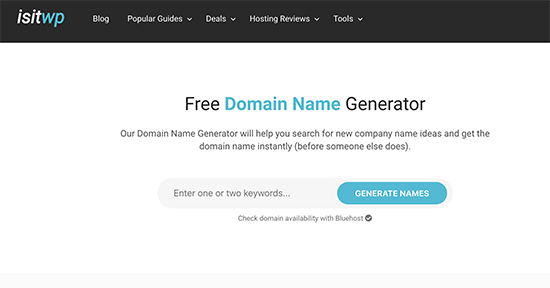 IsItWP Domain Generator