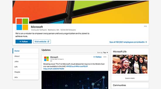 LinkedIn Page LinkedIn Page