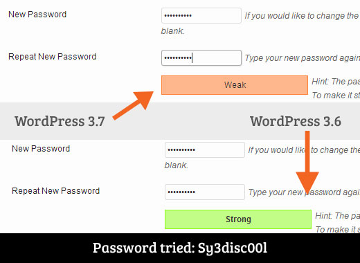 Password Meter in WordPress 3.7