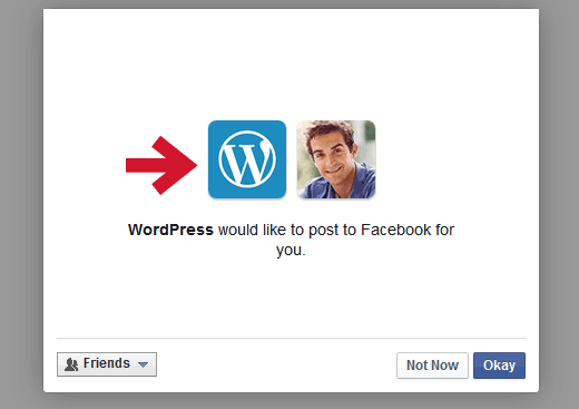Allowing WordPress.com to post on Facebook for you