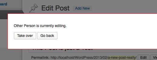 Post Lock in WordPress 3.6