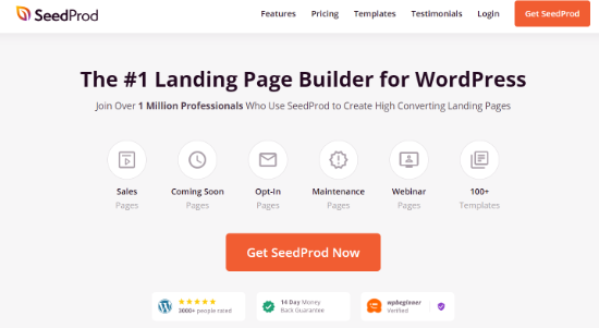 seedprod best landing page builder for wordpress
