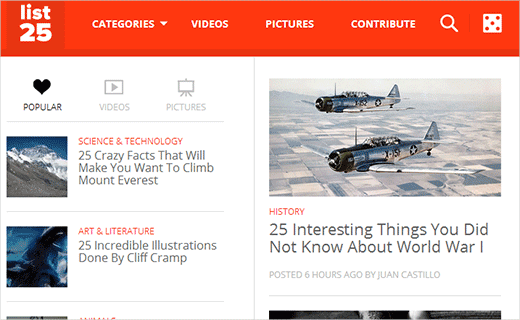 Search toggle effect in action