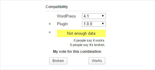 Vote for plugin compatability