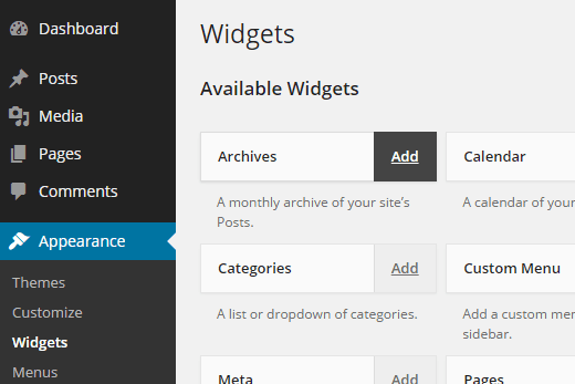 Using widgets in accessibility mode