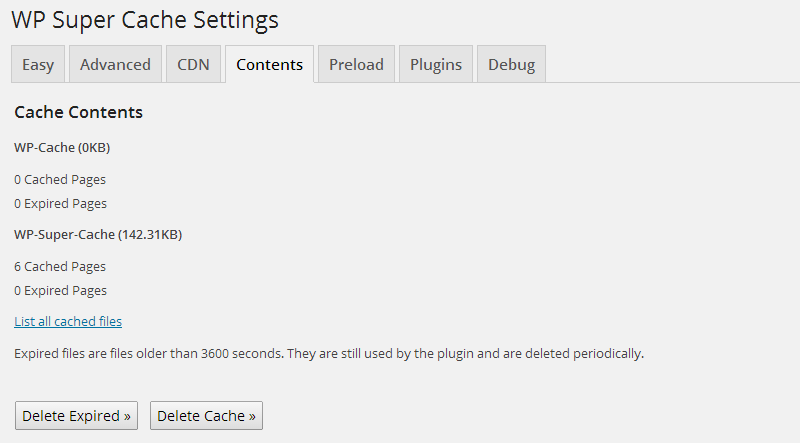 after preload after regenerate cache stats after preload after regenerate cache stats