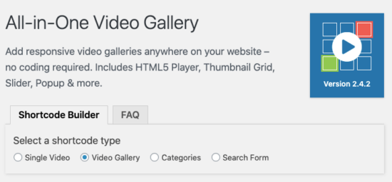All in one video gallery