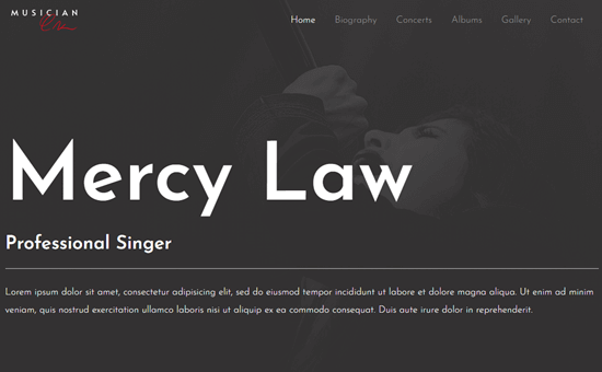 Astra - Musician template Astra - Musician template