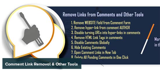 Comment link removal and other tools Comment link removal and other tools