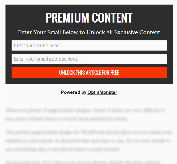 Content lock example