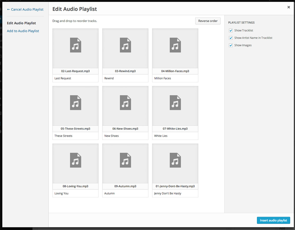 create-audio-playlist-3 Editing an Audio Playlist