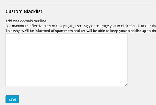 Custom Blacklist