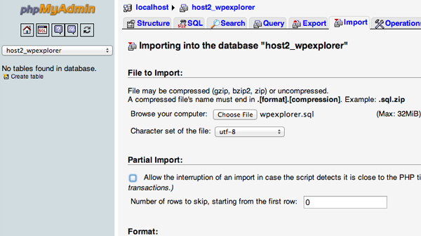 Database Import Database Import