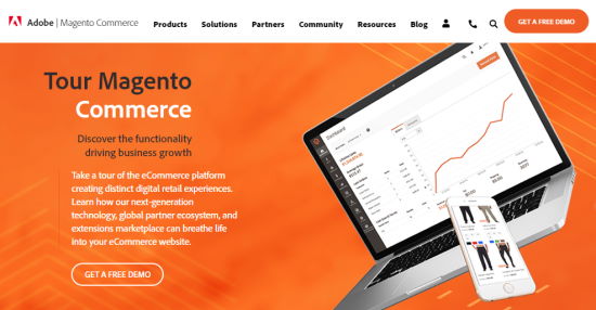 The Magento front page