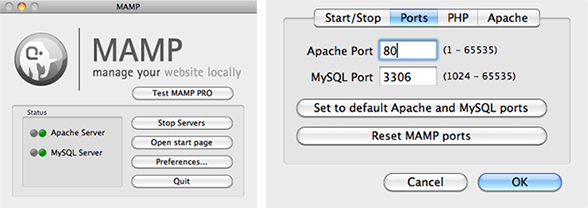 mamp-adjust-settings