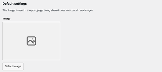 Setting a default image to be used on Facebook