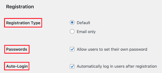 Theme My Login registration settings
