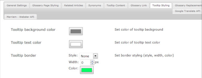 tooltip customization