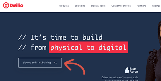 Sign up for a Twilio account