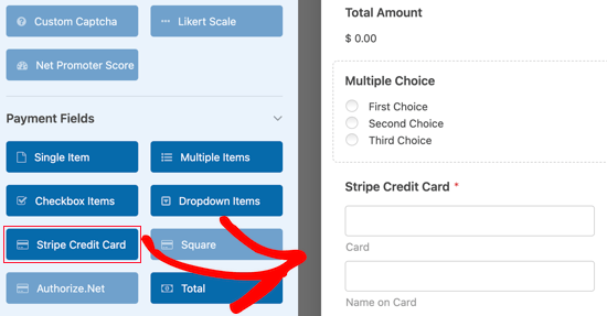 Add a Stripe Credit Card Field