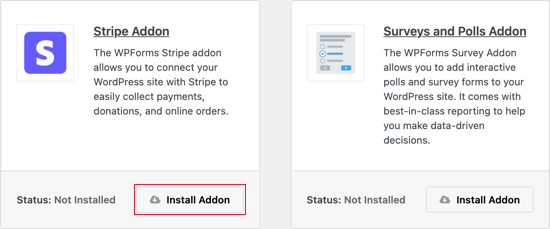 Click on the Install Addon Button