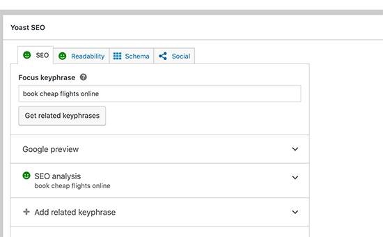 Yoast SEO meta box below a post editor