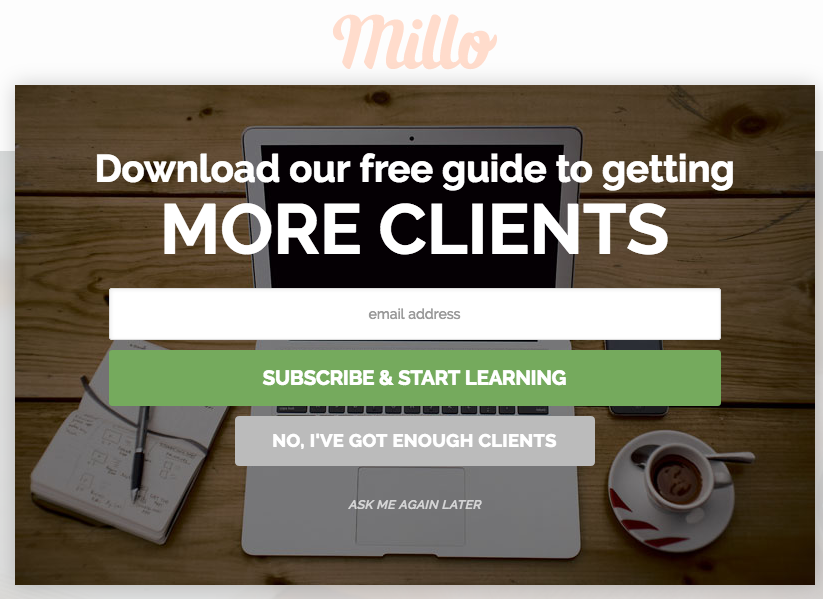Millo makes an excellent offer for freelancers
