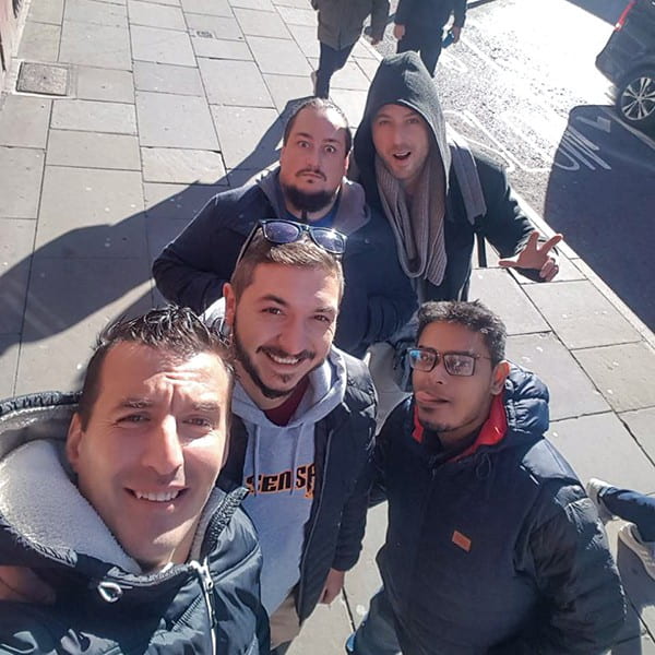 On the street