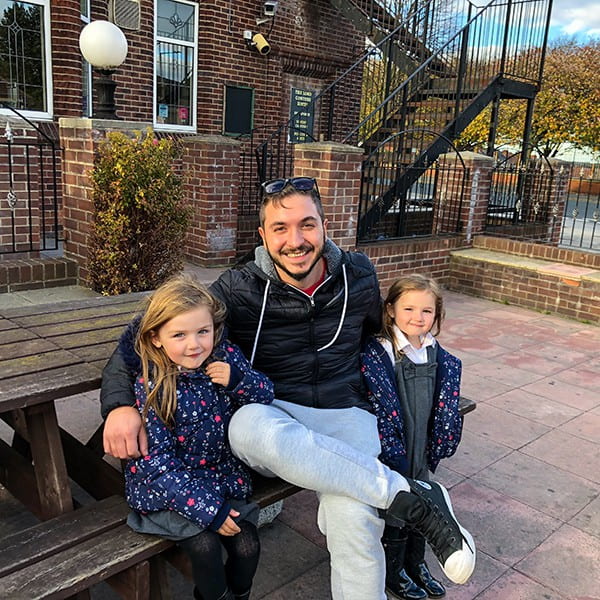 Bojan with Tim's girls
