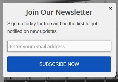 Join our newsletter is an even poorer choice of "offer"