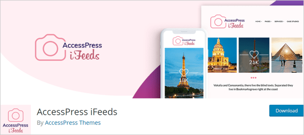 AccessPress iFeeds Instagram plugin for WordPress.