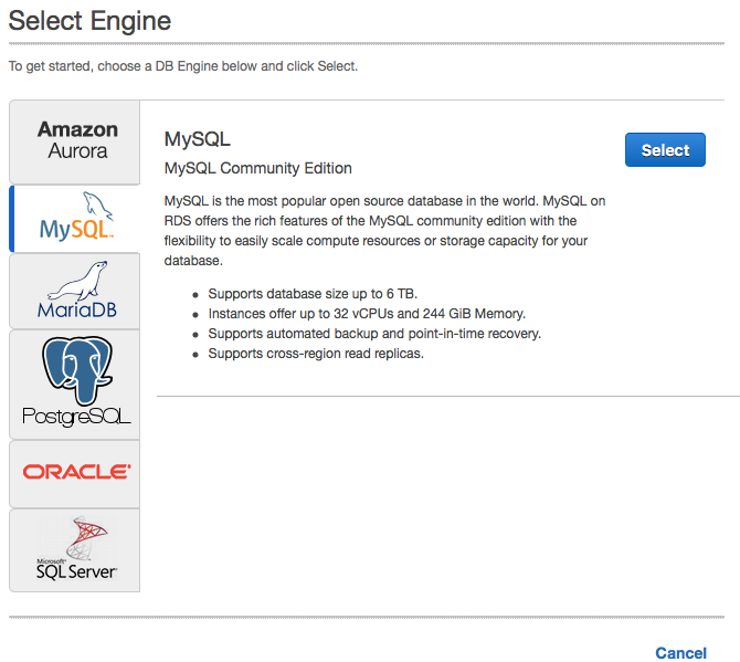 aws_mysql_instance Create a MySQL AWS Instance