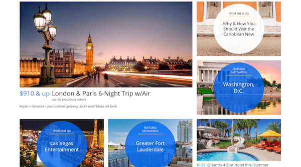 B2B and B2C Websites - Travelzoo Emotions
