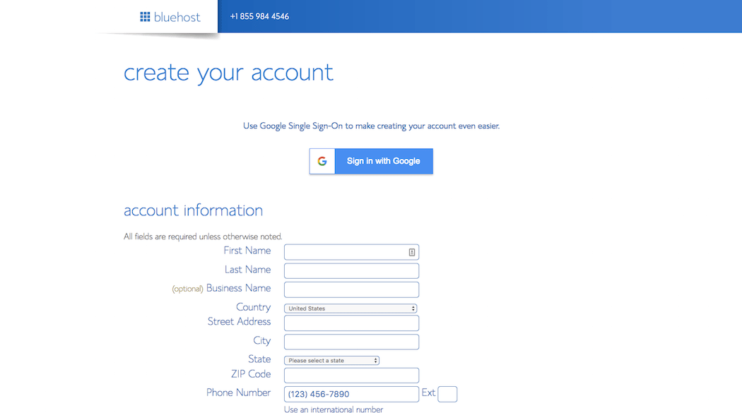 bluehost-create-account