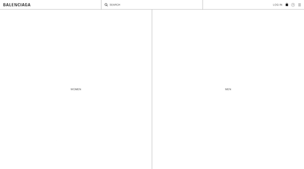 Brutalist Web Design - Balenciaga Website