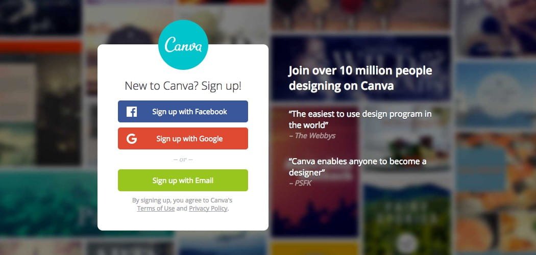 Signing up is as easy as one click and 90% of the features are free!