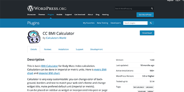 cc-bmi-calcualator CC BMI Calculator homepage.