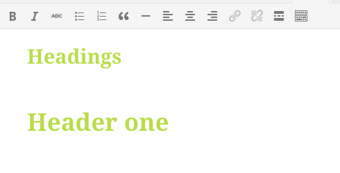 Changed editor header styling with CSS