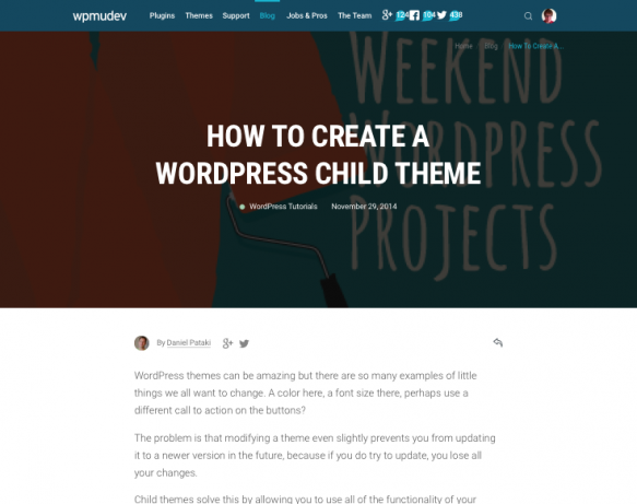 Creating a child theme - tutorial by WPMU DEV