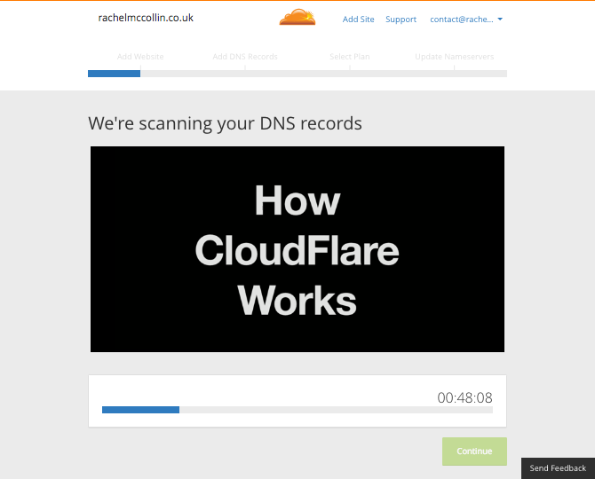 Cloudflare plays a video while it scans your DNS