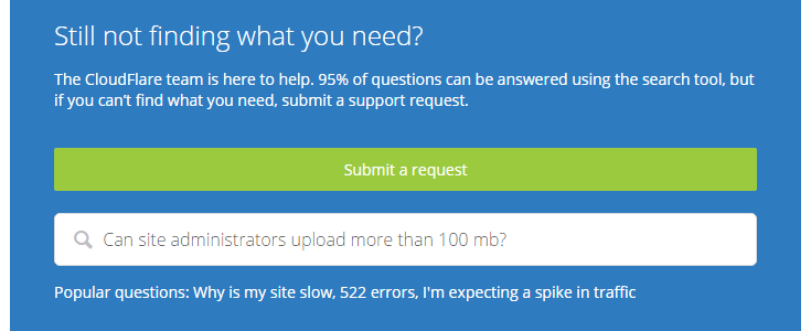 The "Still not finding what you need?" section at the end of an article.