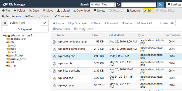 cPanel File Manager